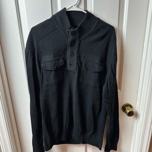 INC International Concepts Black  Sweater Size XL